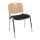 Teilgepolsterter Besucherstuhl, Buche Schichtholz, chrom/schwarz