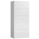 Seitenansicht XL Schlie&szlig;fachschrank 10 F&auml;cher extra breit Wertfachschrank 180x80x50cm wei&szlig; X-523527