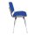 Gepolsterter Besucherstuhl, Buche Schichtholz, chrom/blau
