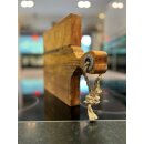 Schneidebrett Servierbrett aus Mango-Holz mit Griff Gr. M 38cm x 26 x 3,5 L&auml;nge mit Griff 406211