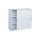 Holz-Schiebetürenschrank ECO Sideboard abschließbar Büroschrank Lichtgrau 1097 x 1204 x 400 mm 2 Fachböden 3 Ordnerhöhen 391440