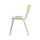 Stapelstuhl mit grauem Gestell, Buche Schichtholz