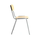 Stapelstuhl mit grauem Gestell, Buche Schichtholz