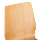 Holzschalenstuhl inkl. Reihenverbinder, Chromgestell