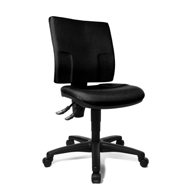 Gepolsterter Bürodrehstuhl - schwarz