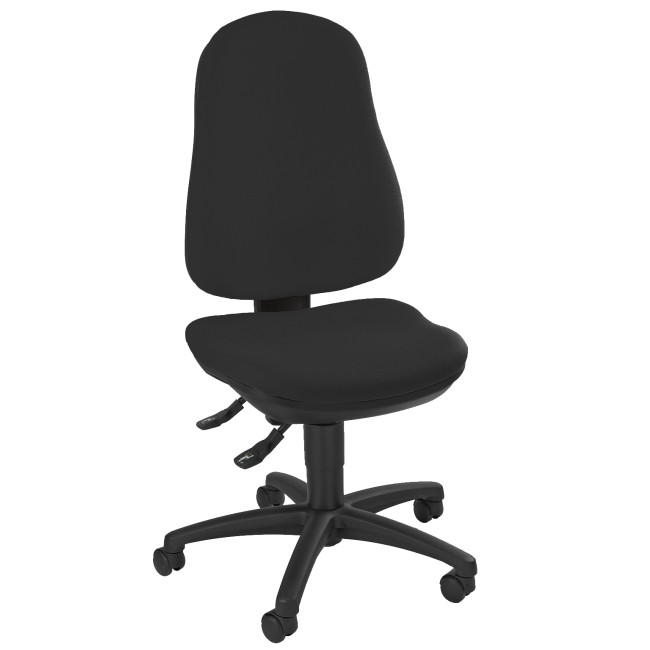 Bürodrehstuhl mit Bandscheibensitz - GS-zertifiziert - schwarz