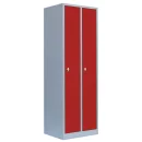 Lüllmann® Metallspind mit 2 Abteilen - grau/rot