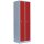 Lüllmann® Metallspind mit 2 Abteilen - grau/rot
