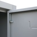 Lüllmann® Metallspind mit 2 Abteilen - weiß