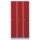 Lüllmann® Metallspind mit 3 Abteilen - grau/rot
