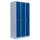 Lüllmann® Metallspind mit 3 Abteilen - grau/blau