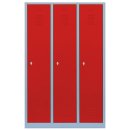 Komfort 3er Spind Garderobenschrank Stahlschrank...