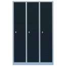 Komfort 3er Spind Garderobenschrank Stahlschrank...
