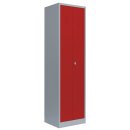 Lüllmann® XL Metallspind für 1 Person mit 2 Abteilen - grau/rot