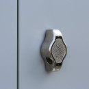Lüllmann® XL Metallspind für 1 Person mit 2 Abteilen - grau/anthrazit