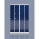 Gebraucht: F&auml;cherschrank aus Metall mit 20 F&auml;chern - grau/blau