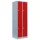 Lüllmann® Metallspind mit 4 Fächern - grau/rot