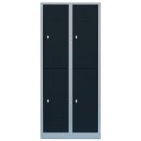 Steelboxx Komfort Spind Garderobenschrank 4 Fächer...
