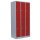 Lüllmann® Metallspind mit 6 Fächern - grau/rot