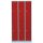 Lüllmann® Metallspind mit 6 Fächern - grau/rot
