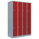 Lüllmann® Metallspind mit 8 Fächern - grau/rot
