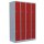 Lüllmann® Metallspind mit 8 Fächern - grau/rot
