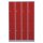 Lüllmann® Metallspind mit 8 Fächern - grau/rot