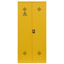 L&uuml;llmann&reg; XL Gefahrstoffschrank - 4 Wannenb&ouml;den - grau/gelb