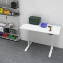 Elektrisch h&ouml;henverstellbarer Schreibtisch, 600-1250, 2000 x 800 mm, wei&szlig;