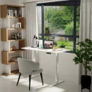 Elektrisch h&ouml;henverstellbarer Schreibtisch, 600-1250, 2000 x 800 mm, wei&szlig;