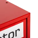 L&uuml;llmann&reg; AED - Defibrillator Schrank, 400 x 400 x 200 mm in feuerrot