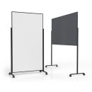 Design-Whiteboard VarioPin, Black Edition, 1000 x 1800 mm