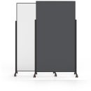 Design-Whiteboard VarioPin, Black Edition, 1000 x 1800 mm