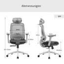 B&uuml;rodrehstuhl Flex, grau/schwarz