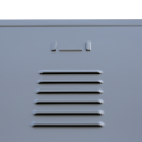 Gebraucht - L&uuml;llmann&reg; Metallspind f&uuml;r 2 Personen mit 4 Abteilen - grau/blau