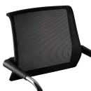 Office Freischwinger mit Netzückenlehne, chrom/schwarz
