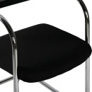 Office Freischwinger mit Netz&uuml;ckenlehne, chrom/schwarz