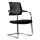 Office Freischwinger mit Netzückenlehne, chrom/schwarz