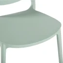 Designstuhl aus Polypropylen, Farbe salbei