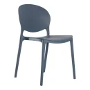 Designstuhl aus Polypropylen, Farbe rauchblau
