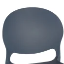 Designstuhl aus Polypropylen, Farbe rauchblau
