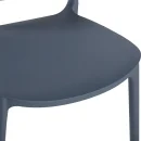 Designstuhl aus Polypropylen, Farbe rauchblau