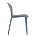Designstuhl aus Polypropylen, Farbe rauchblau