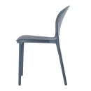 Designstuhl aus Polypropylen, Farbe rauchblau