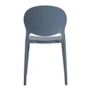 Designstuhl aus Polypropylen, Farbe rauchblau