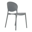 Designstuhl aus Polypropylen, Farbe blaugrau