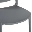 Designstuhl aus Polypropylen, Farbe blaugrau