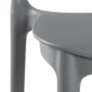 Designstuhl aus Polypropylen, Farbe blaugrau