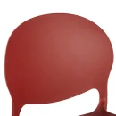 Designstuhl aus Polypropylen, Farbe rostrot