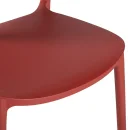 Designstuhl aus Polypropylen, Farbe rostrot